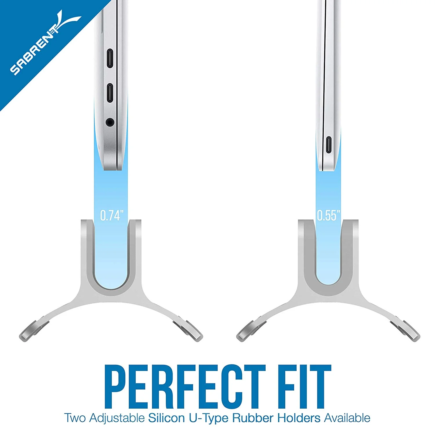 Aluminum Vertical Laptop Stand MacBook Holder - Image 5