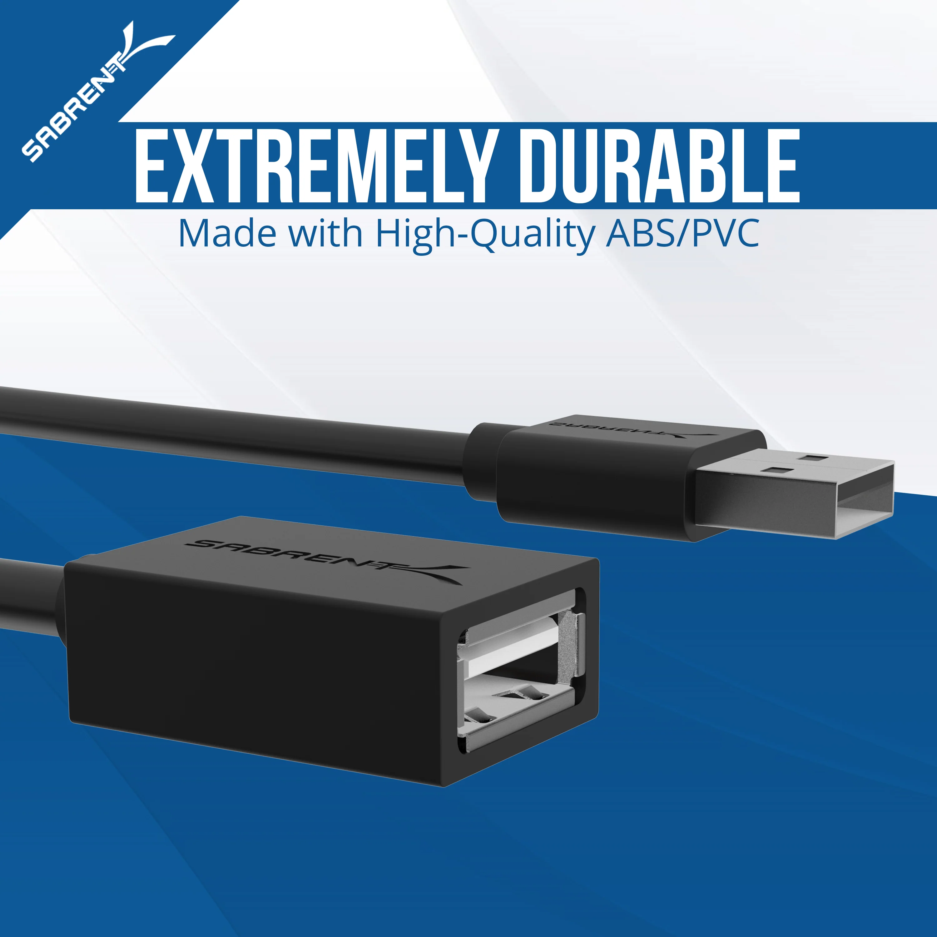 22AWG USB 2.0 Extension Cable - A-Male to A-Female - Image 6