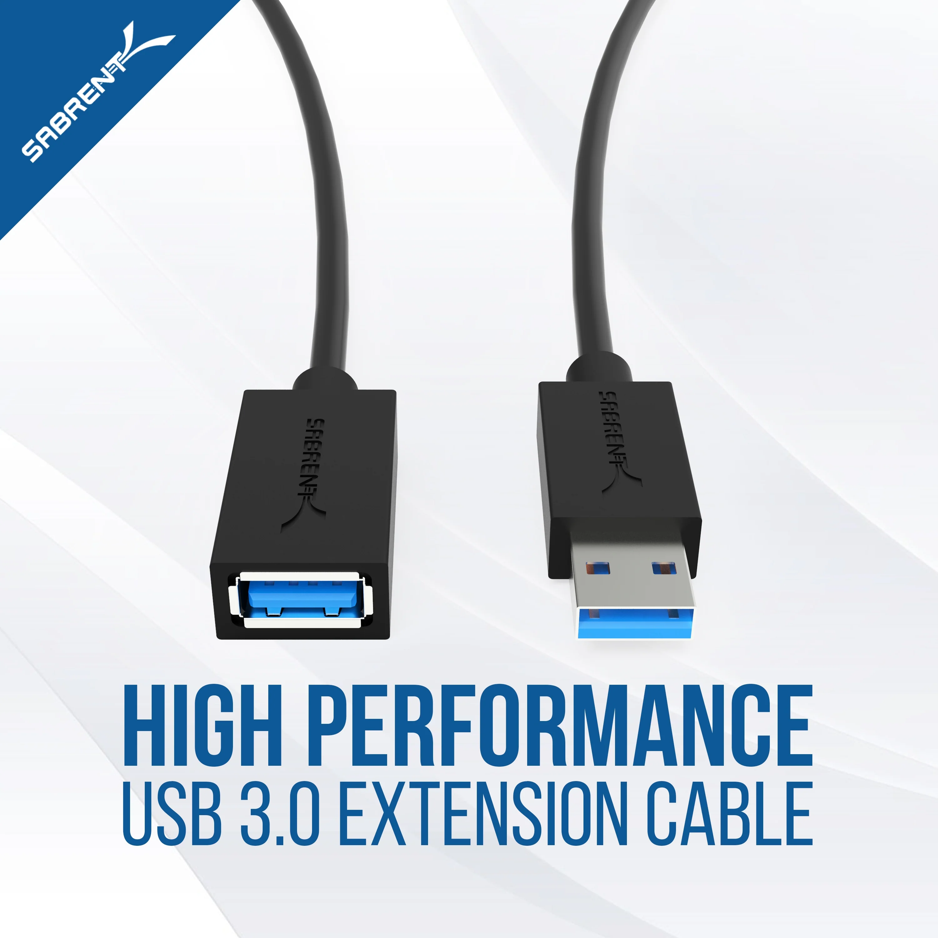 22AWG USB 3.0 Extension Cable - A-Male to A-Female [Black] 6 Feet - Image 2