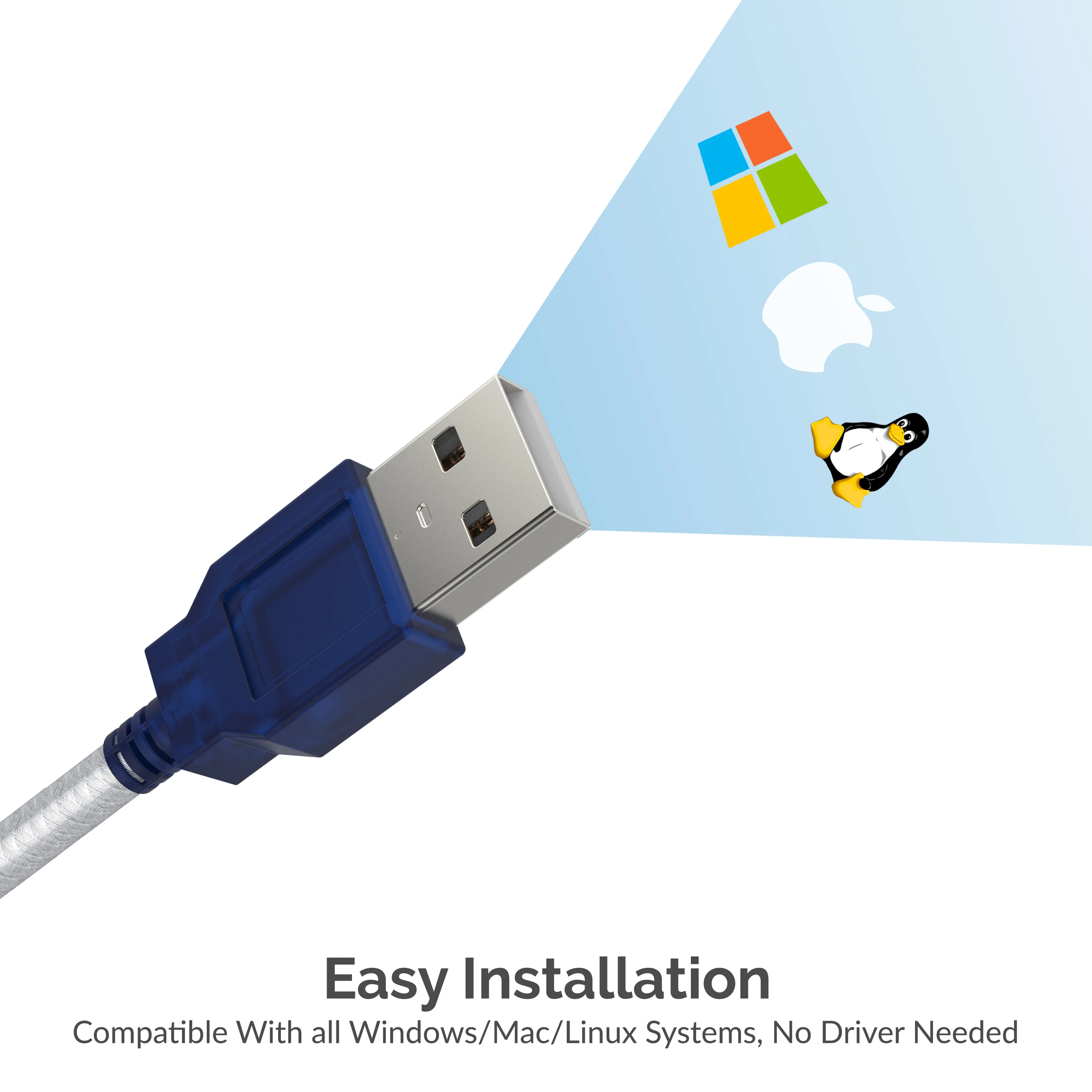 USB 2.0 To Serial DB9 Male (9 Pin) RS232 Cable Adapter - Image 5