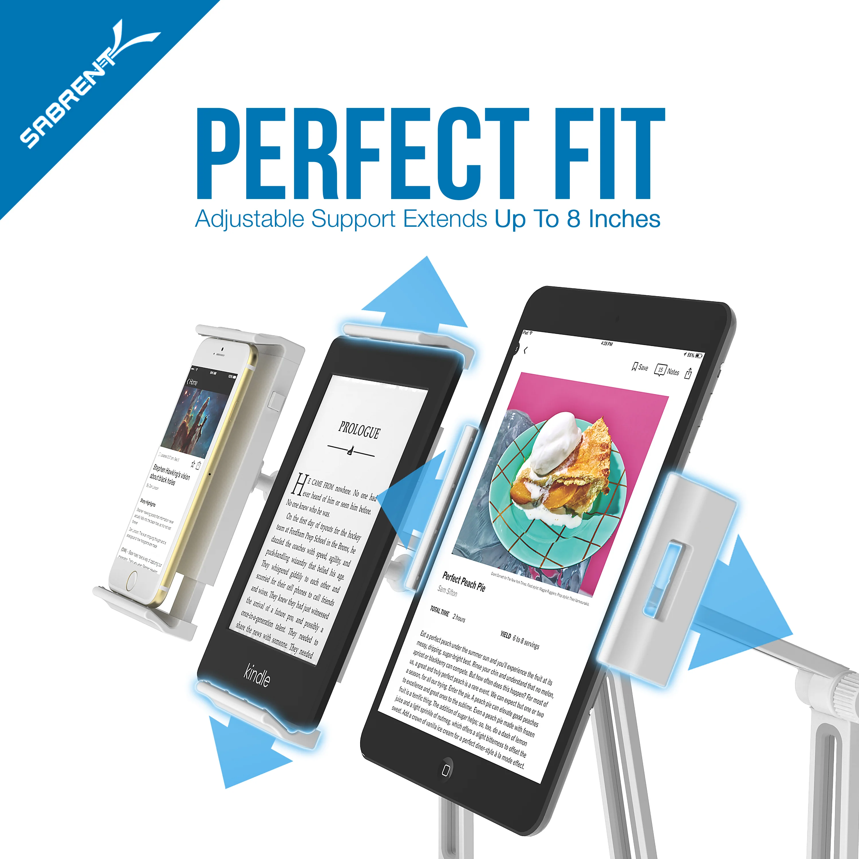 Adjustable Stand Suction Cups Holder for iPad and Tablets up to 8" - Image 3