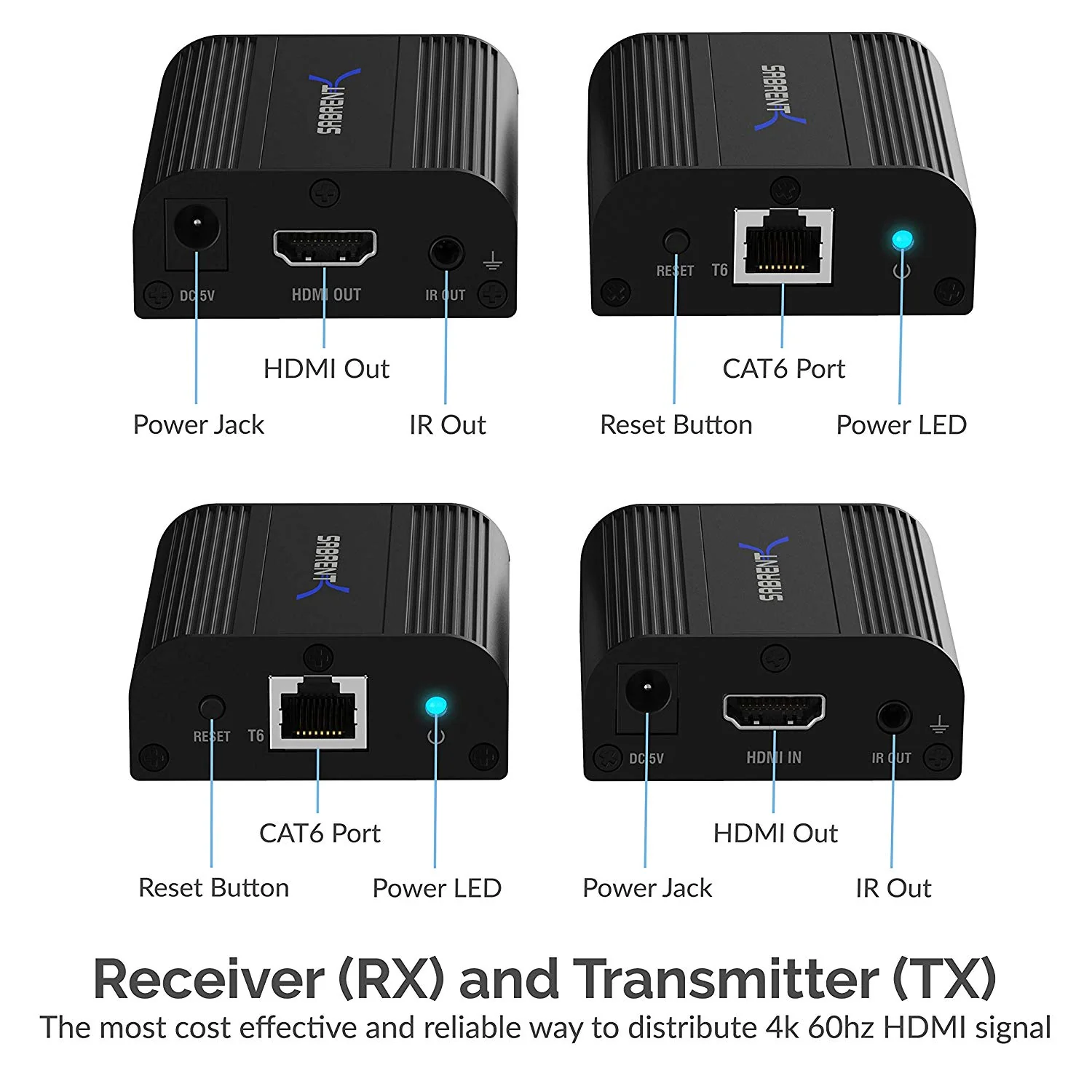 4K HDMI Extender Over CAT6 (60 Meters / 200 ft) - Image 4