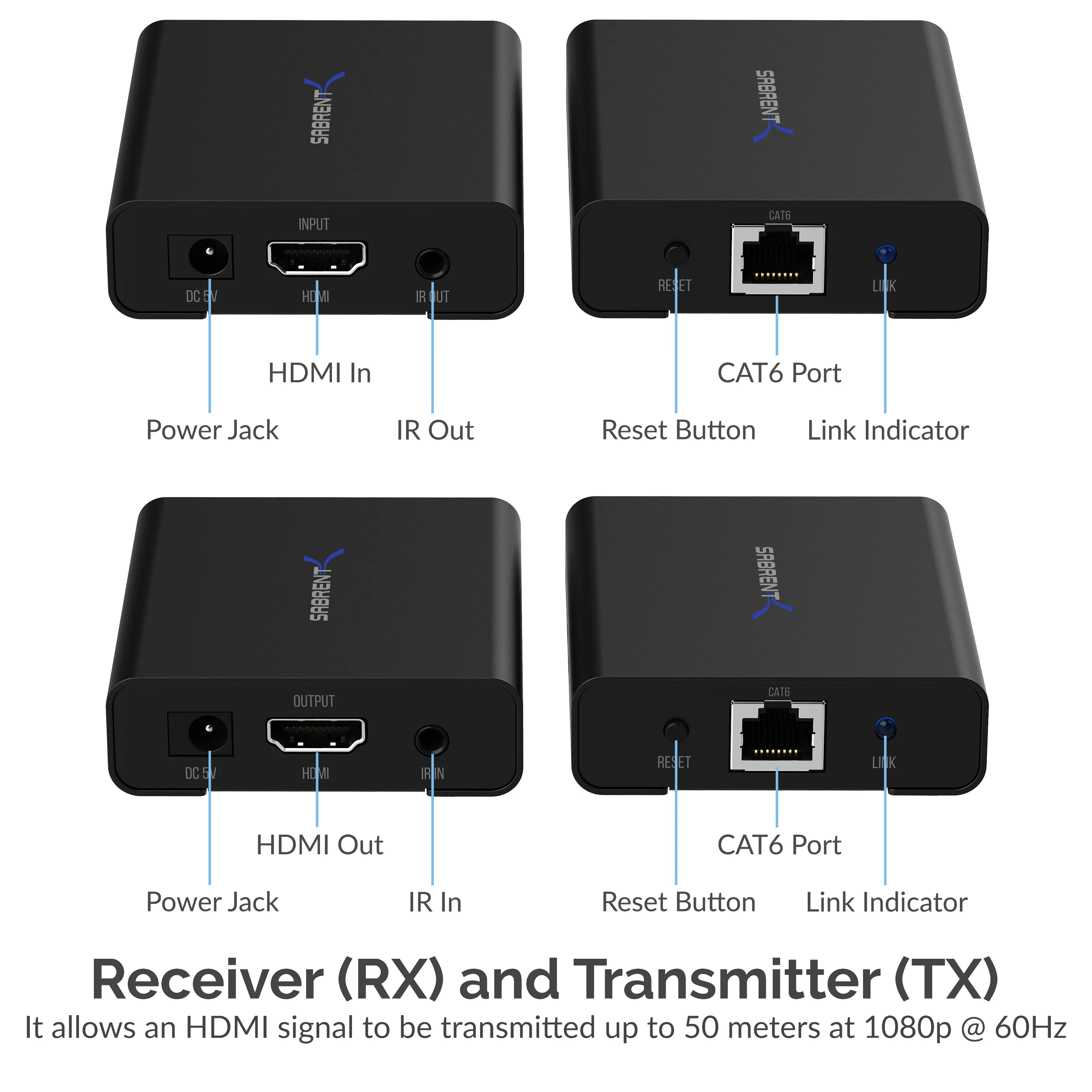 1080P 3D HDMI Extender over CAT6 - Image 2