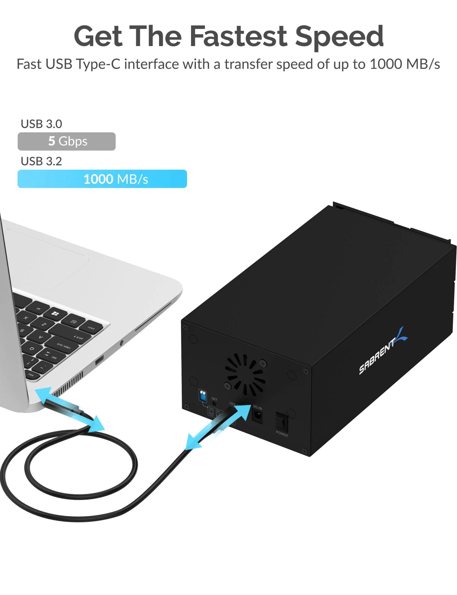 USB Type-C To Dual 3.5” SATA and Raid Docking Station - Image 6