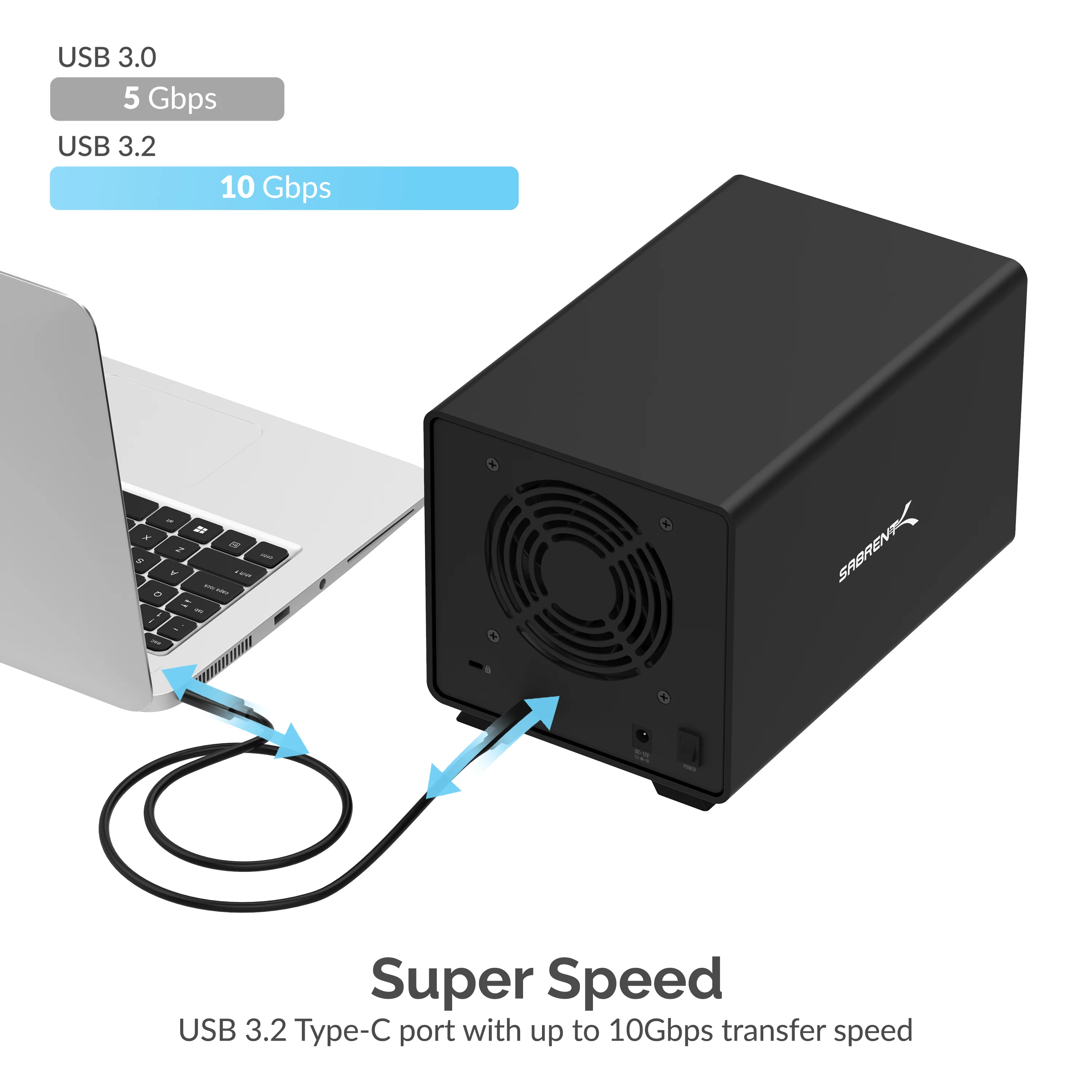 USB 3.2 3.5" SATA Hard Drive Tray-Less Docking Station - Image 6