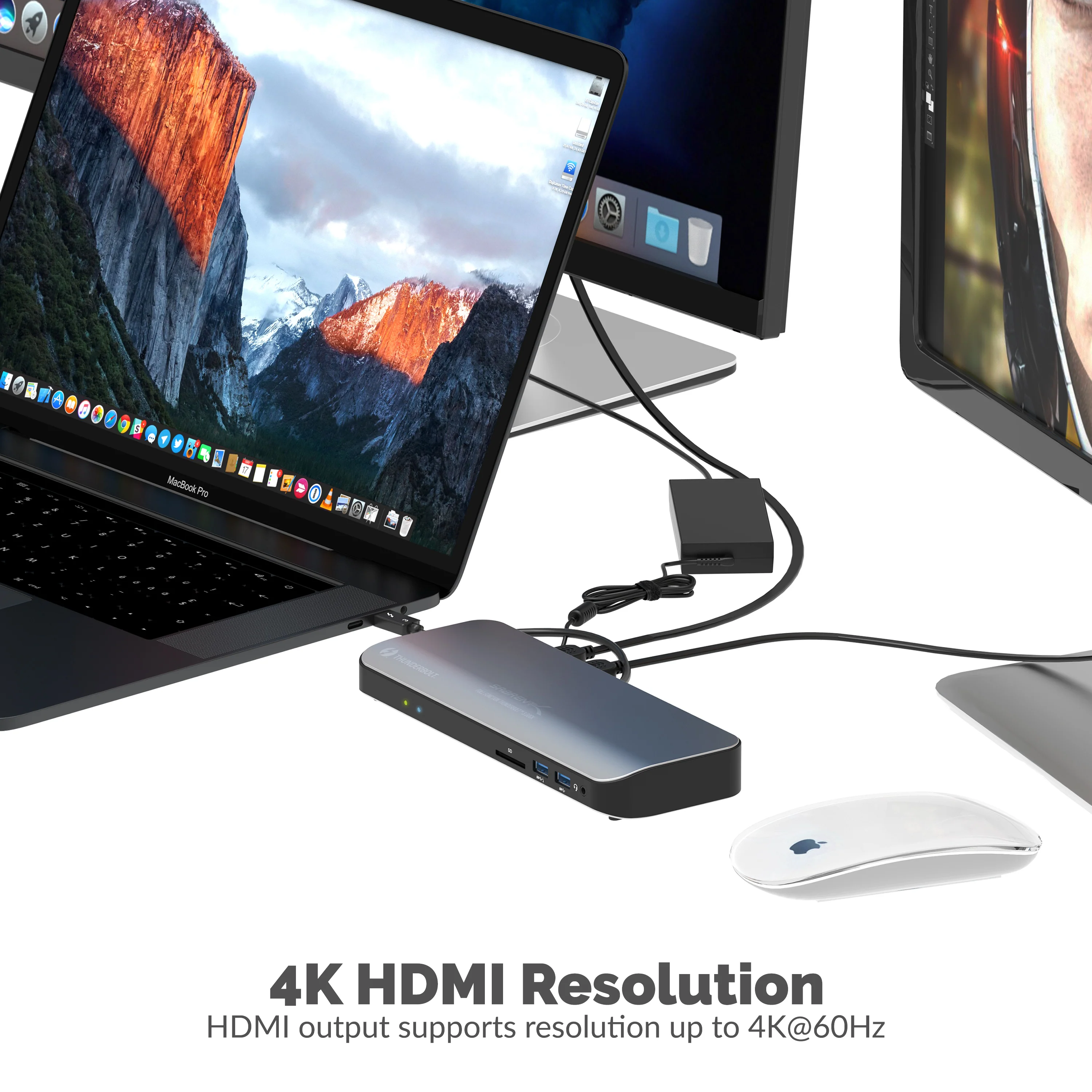 Thunderbolt 3 Docking Station with Power Delivery up to 60W Charging - Dual-4K Display - Image 3