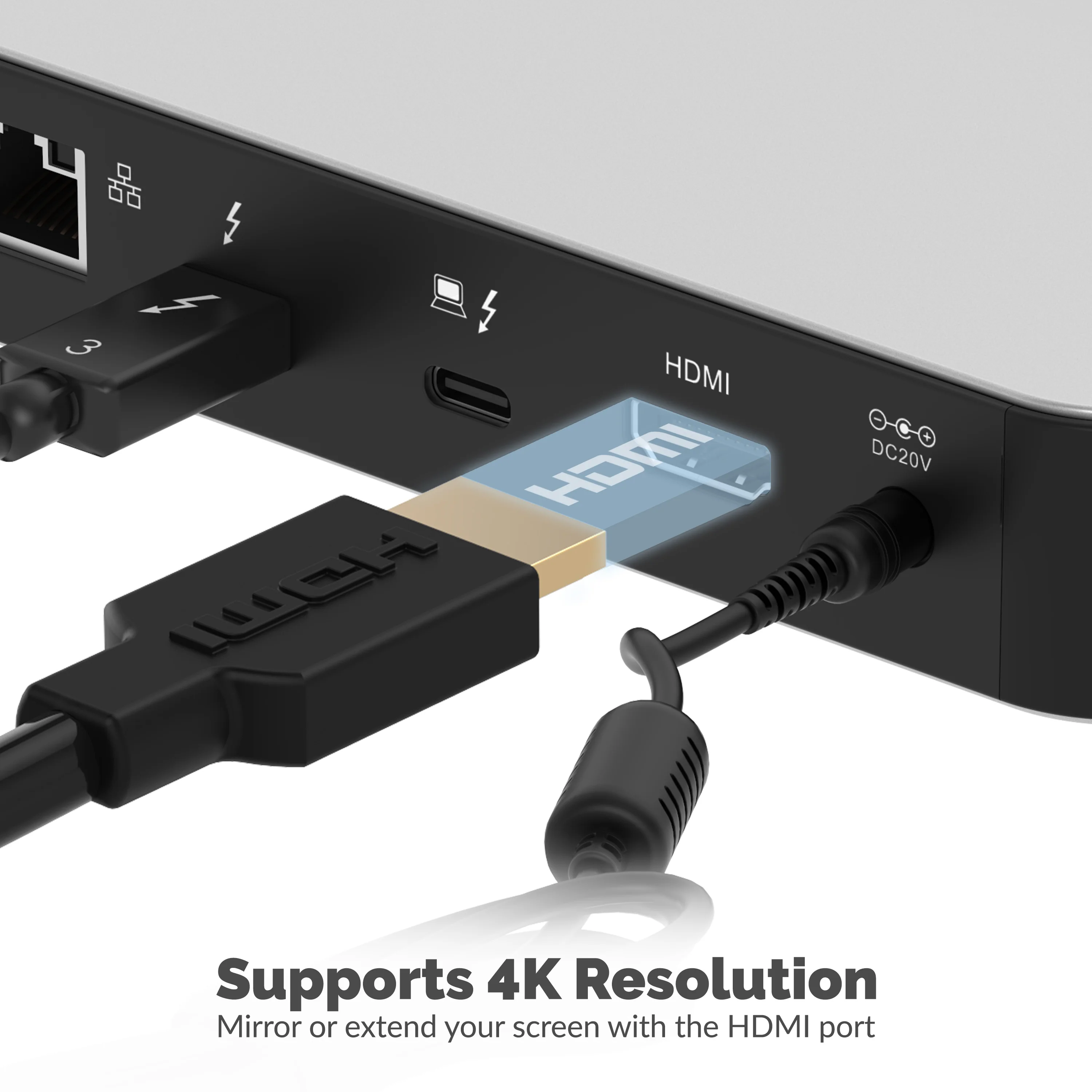 Thunderbolt 3 Docking Station with Power Delivery up to 60W Charging - Dual-4K Display - Image 4