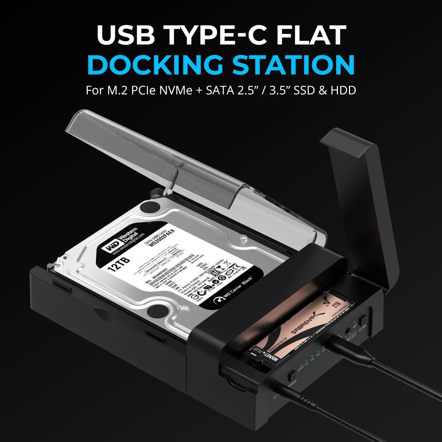 USB Type C Lay Flat Docking Station - Image 2