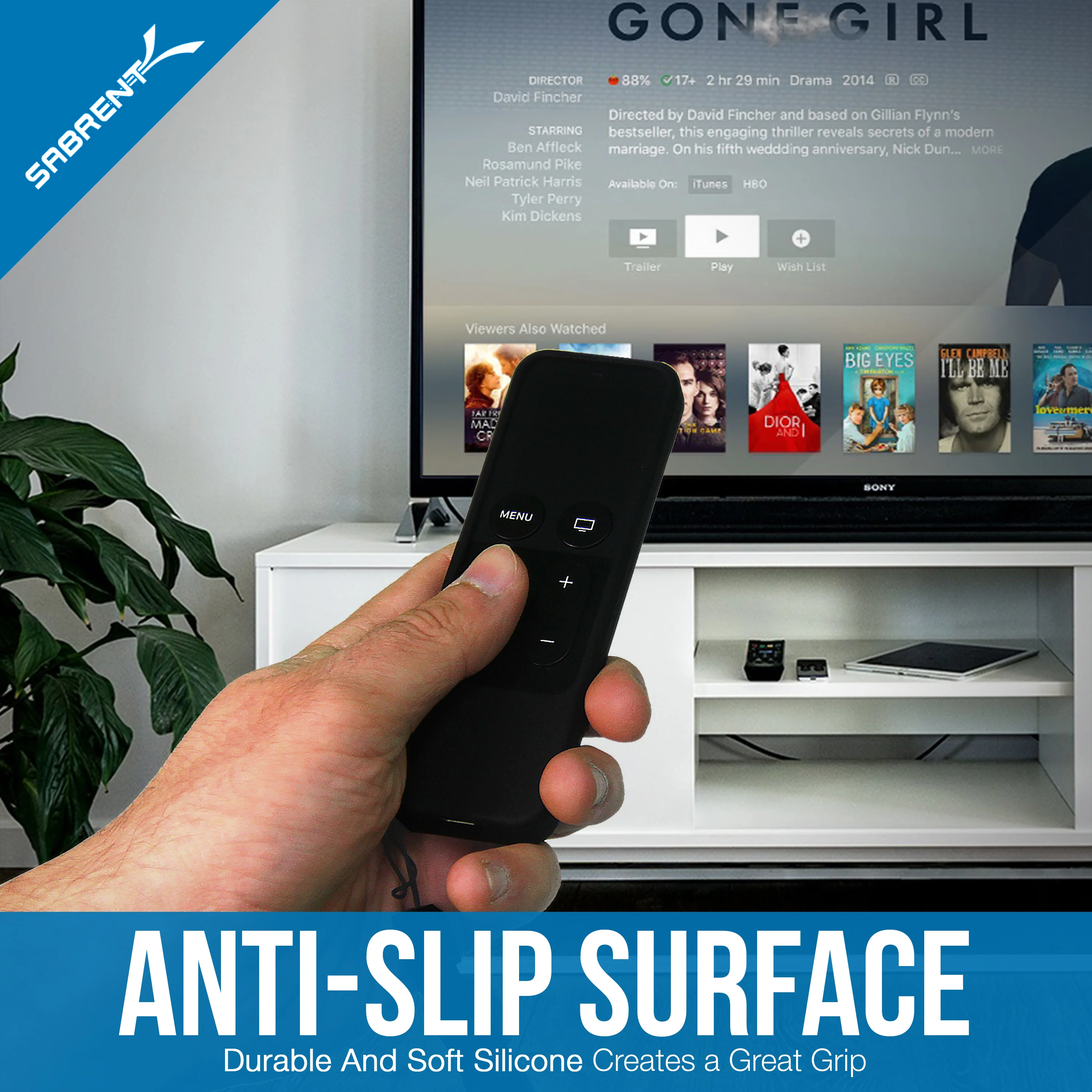 Apple TV Remote Shockproof Case with Magnetic Mount Holder Black - Image 5