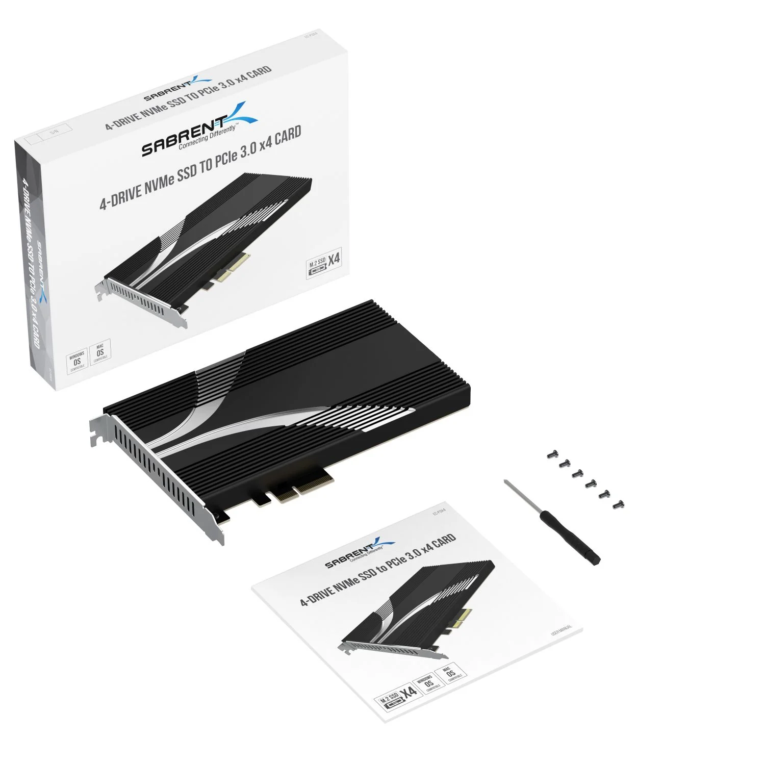 4-Drive M.2 NVMe SSD to PCIe 3.0 x4 Adapter Card - Image 7