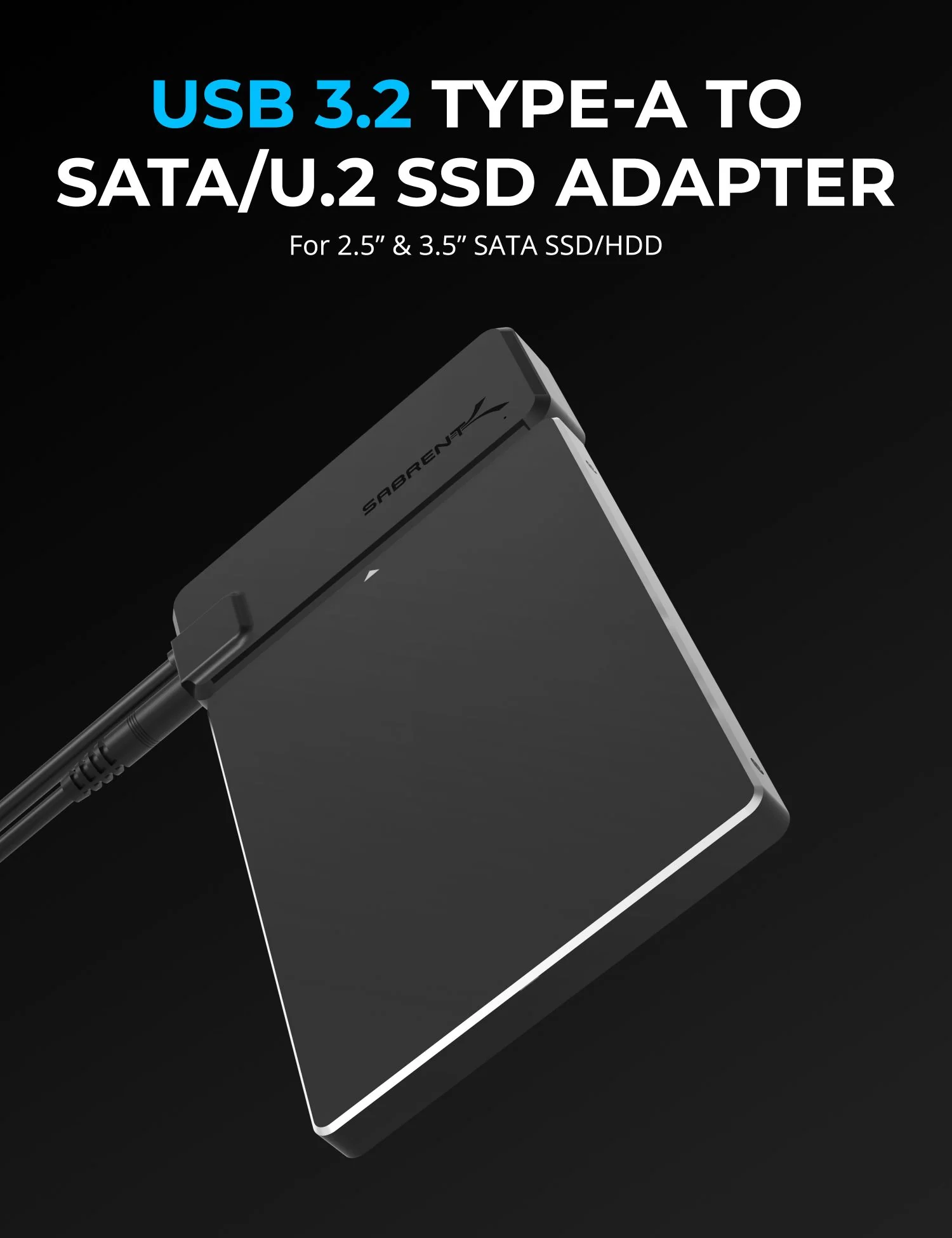 10Gbps USB 3.2 Type-A to SATA/U.2 SSD Adapter Cable - Image 2