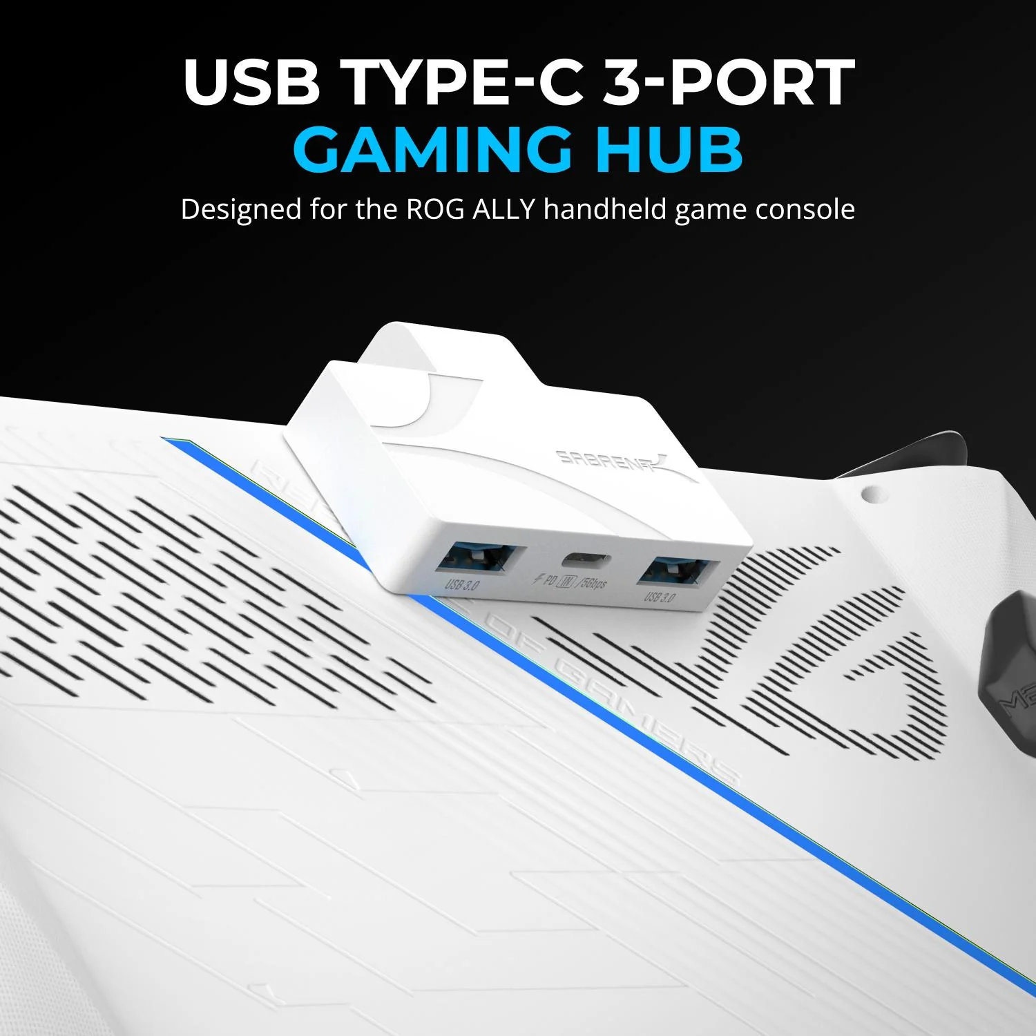 USB Type-C 3-Port Gaming Hub for ASUS ROG Ally - Image 2