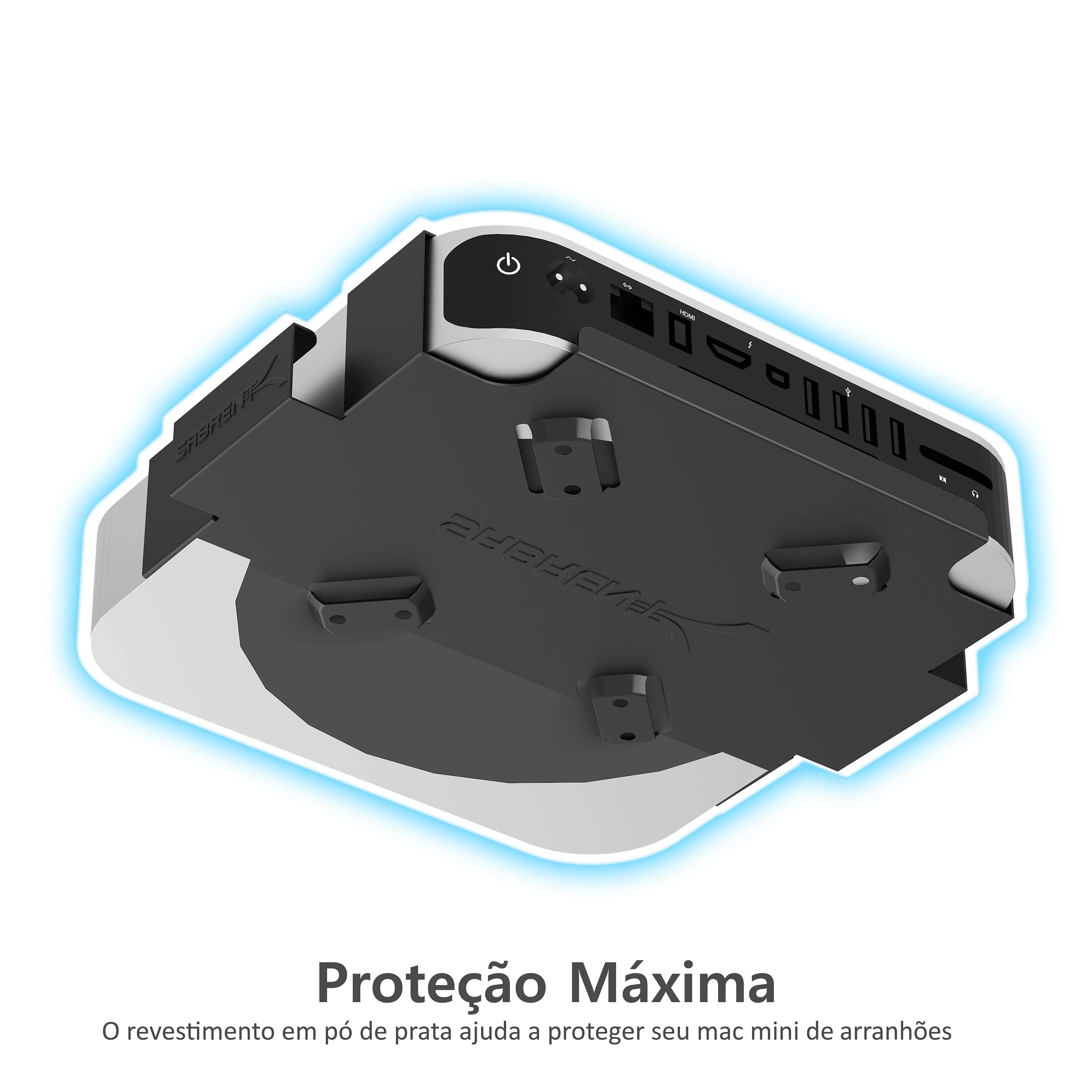 Sabrent Suporte VESA Compatível Com Mac Mini suporte de parede/suporte embaixo da mesa (BK-MABM) - Image 5