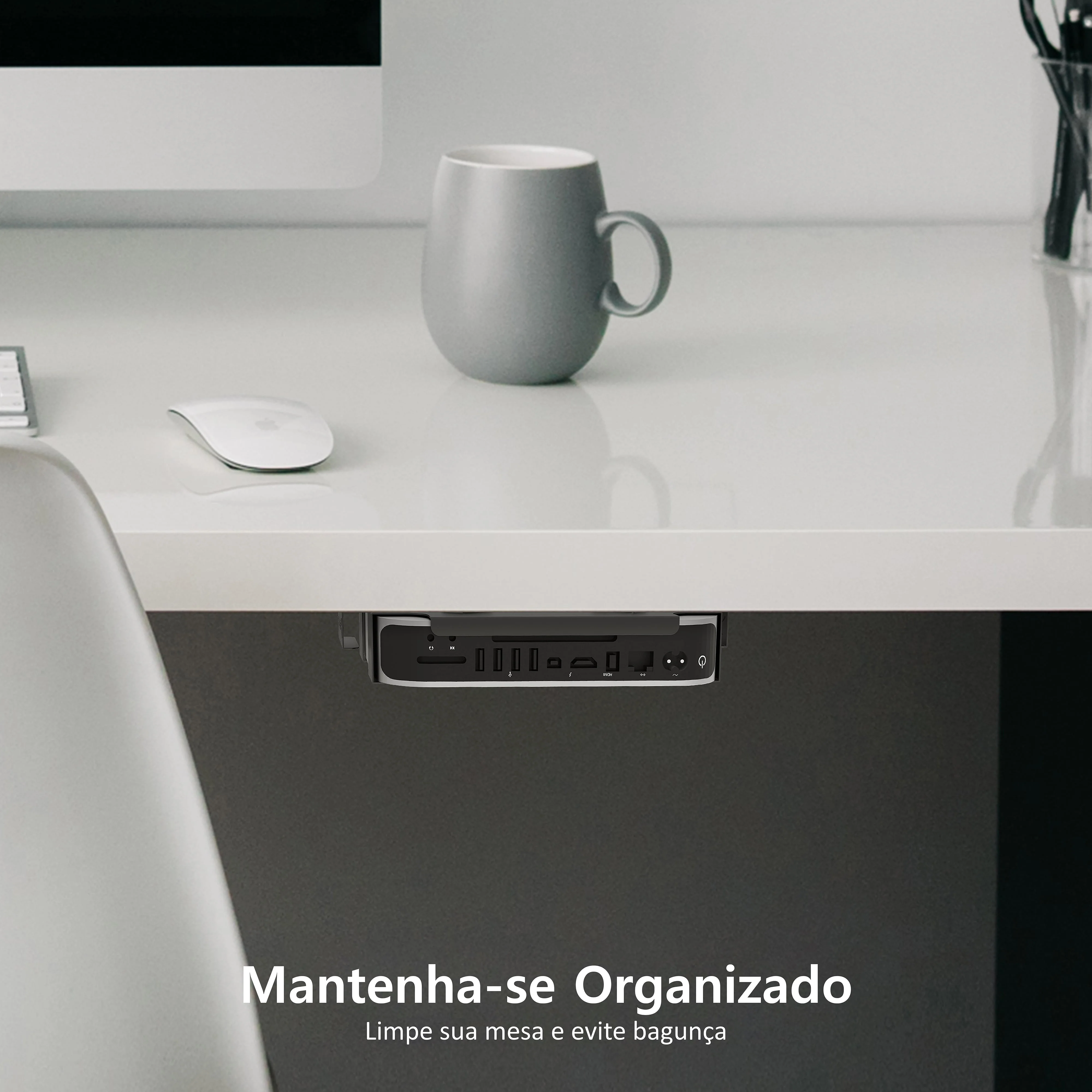 Sabrent Suporte VESA Compatível Com Mac Mini suporte de parede/suporte embaixo da mesa (BK-MABM) - Image 7
