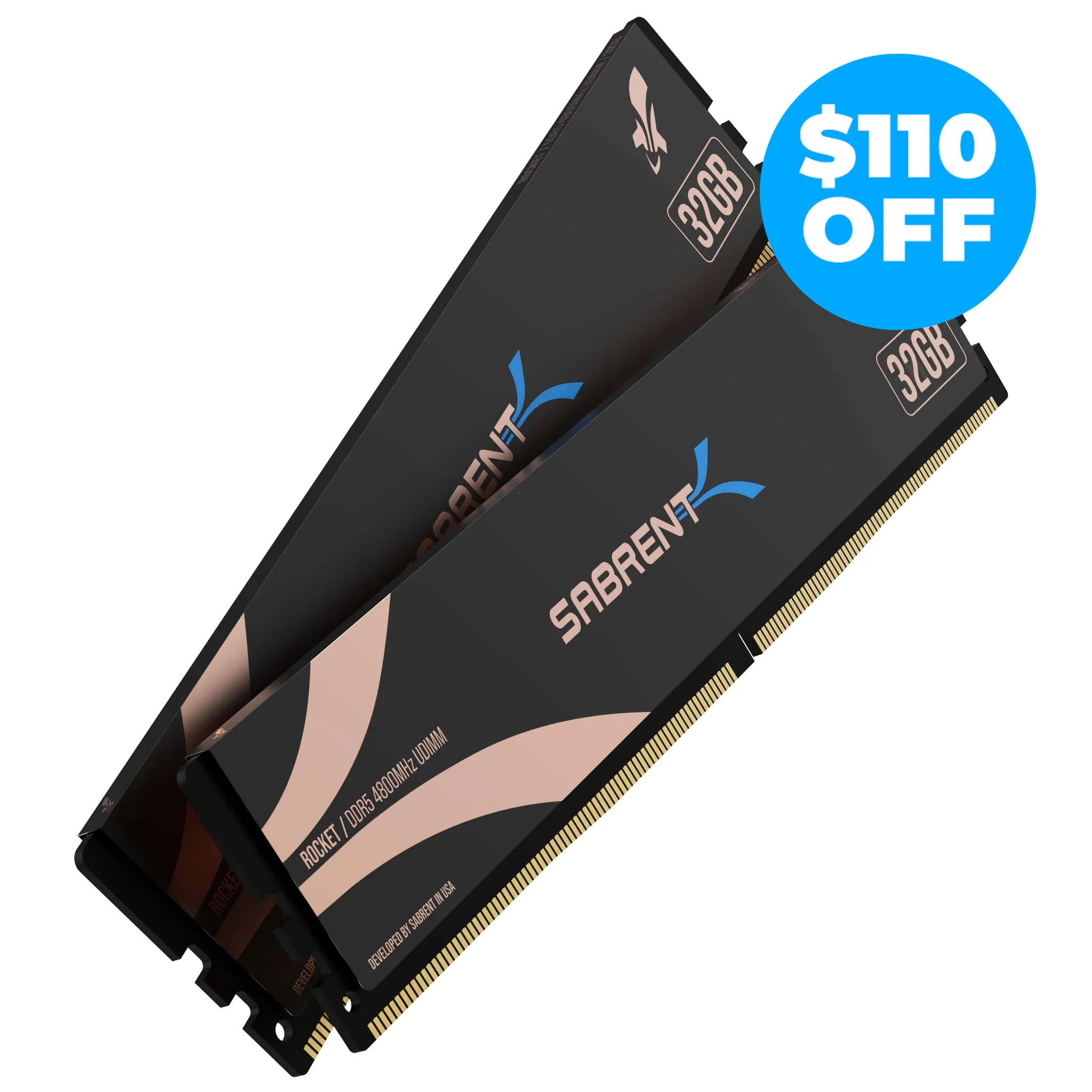 Rocket DDR5 64GB U-DIMM 4800MHz Memory Kit (2x32GB)