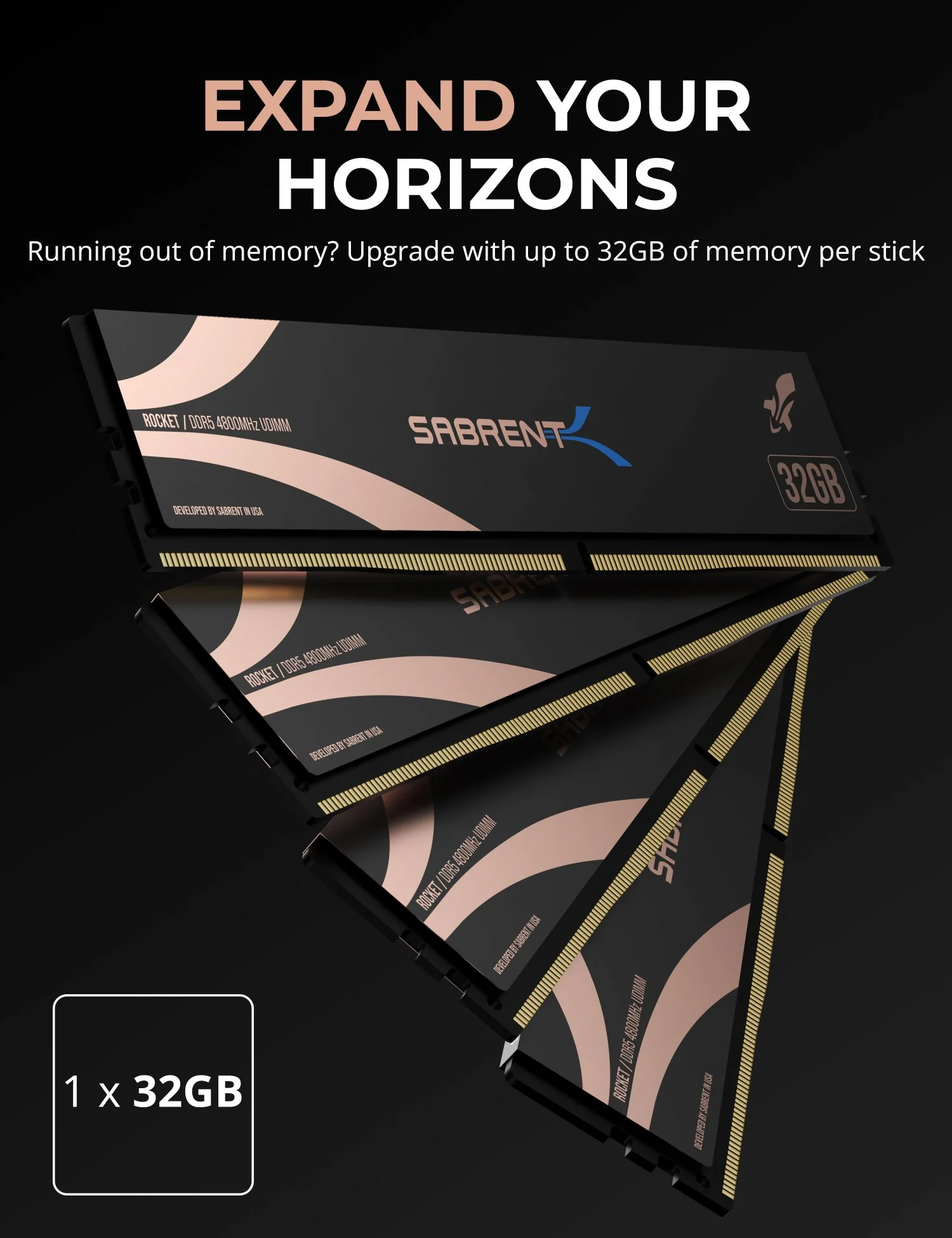 Rocket DDR5 64GB U-DIMM 4800MHz Memory Kit (2x32GB) - Image 4
