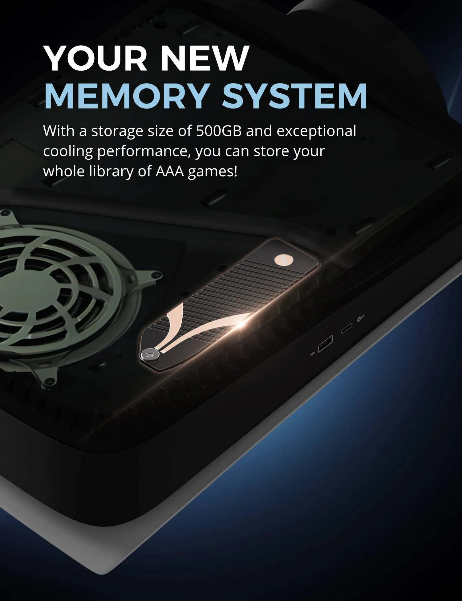 M.2 NVMe Heatsink for the PS5 Console + Rocket 4 Plus SSD - Image 4