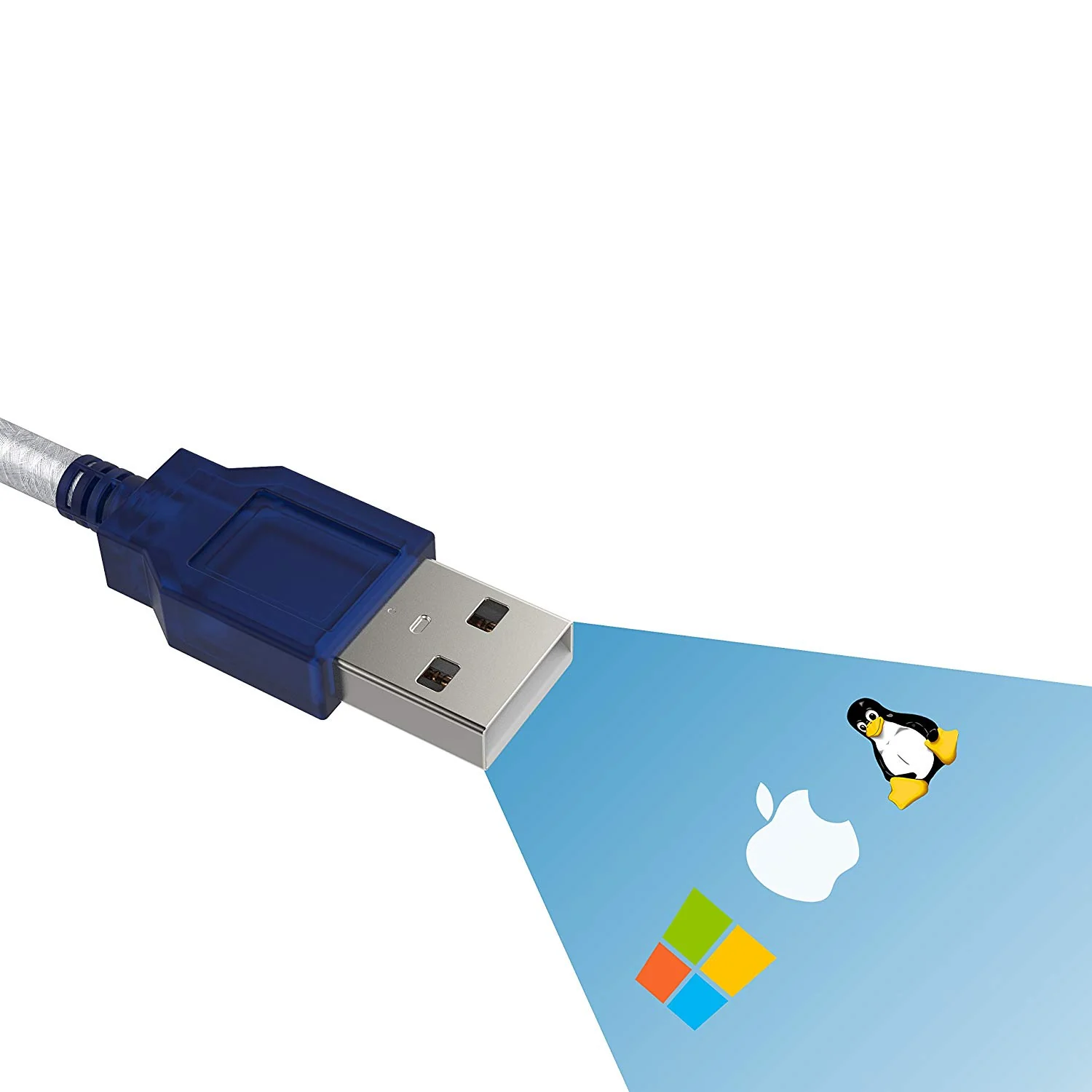 6 feet USB to RS-232 DB9 Serial 9 pin Adapter (Prolific PL2303) - Image 3
